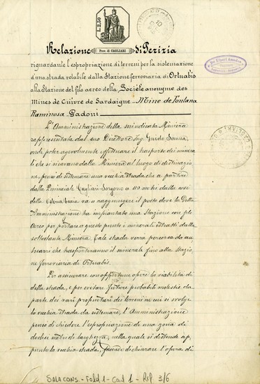 Archivio Minerario: Miniera_Funtana_Raminosa_Gadoni_Perizia_1915